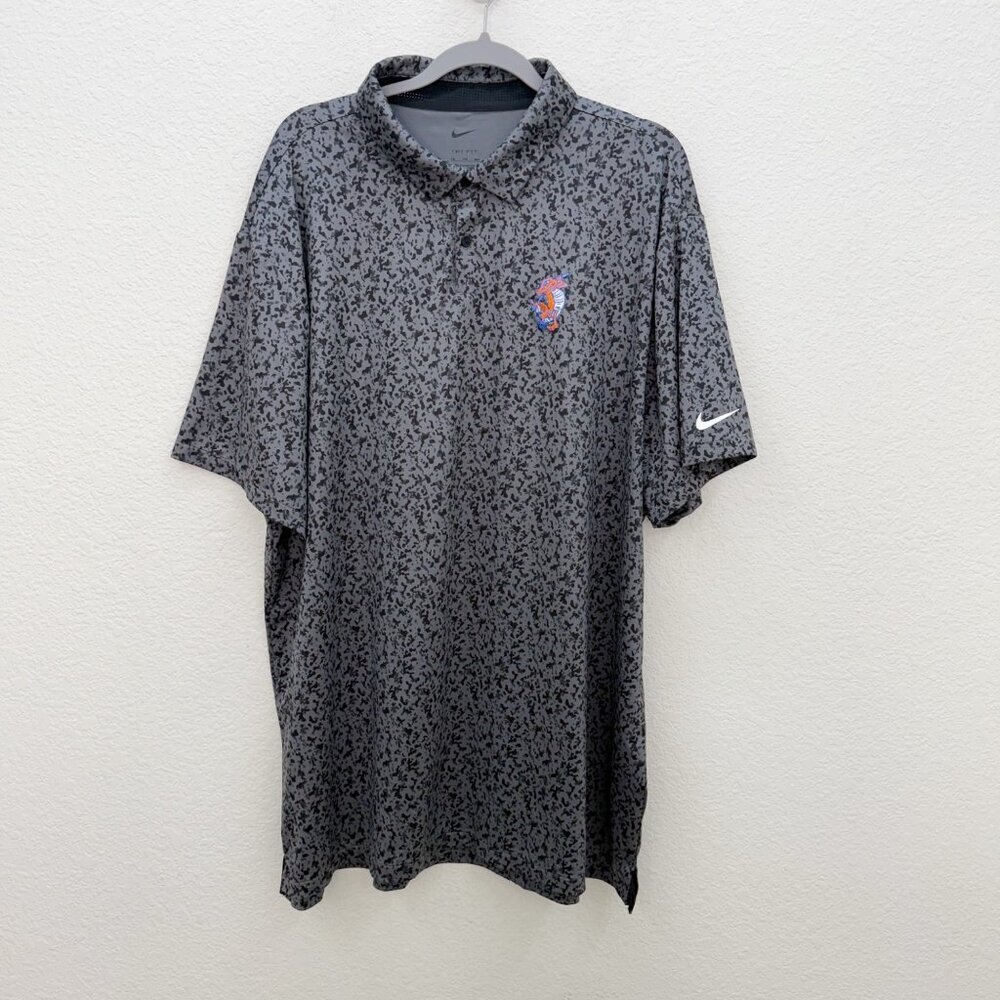 Nike Florida Swinging Gator Dri Fit Tour Camo Golf Polo Shirt DV7808-068 Men XXL